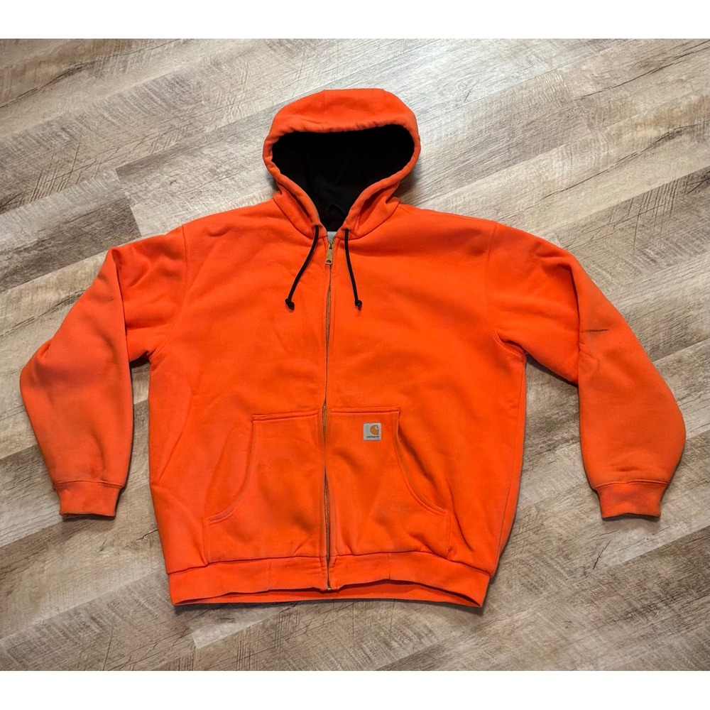 Carhartt Orange Heavy Jacket Mens L